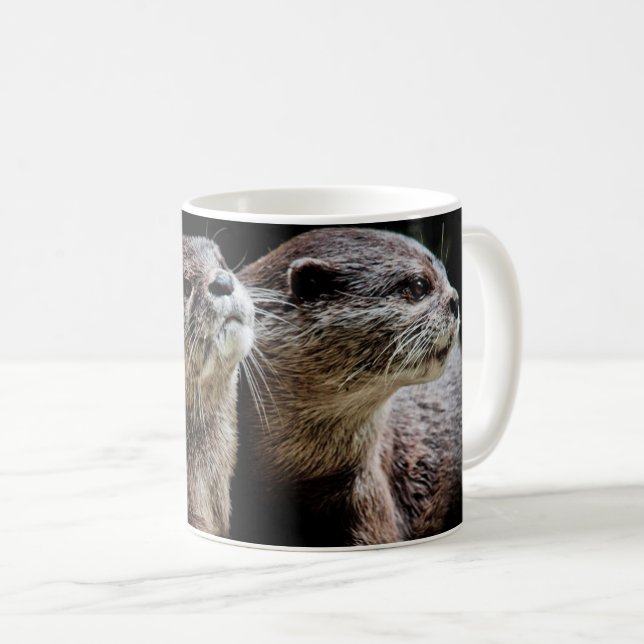 Cutest Baby Animals | Otters Holding Hands Coffee Mug (Front Right)