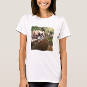 Cutest Baby Animals Pekingese Puppy in Car T-Shirt