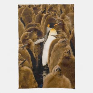 Cutest Baby Animals Penguin Among Youngsters Tea Towel