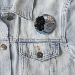 Cutest Baby Animals Persian Kittens on Blanket 6 Cm Round Badge