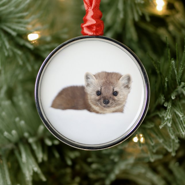 Cutest Baby Animals | Pine Marten Metal Tree Decoration (Tree)