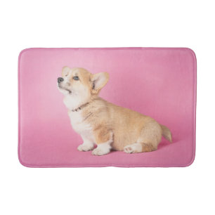 Cutest Baby Animals Pink Corgi Puppy Bath Mat