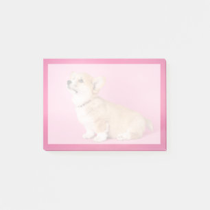 Cutest Baby Animals Pink Corgi Puppy Post-it Notes