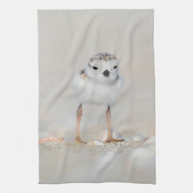Cutest Baby Animals | Piping Plover Chick Tea Towel (Vertical)