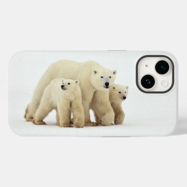 Cutest Baby Animals | Polar Bear Family Case-Mate iPhone Case (Back (Horizontal))