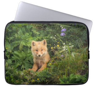 Cutest Baby Animals Red Fox at Umnak Alaska Laptop Sleeve