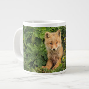 Cutest Baby Animals   Red Fox at Umnak Alaska Large Coffee Mug