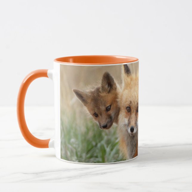Cutest Baby Animals | Red Fox & Baby Mug (Left)