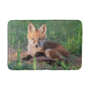 Cutest Baby Animals Red Fox Kit Relaxing Bath Mat