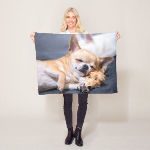 Cutest Baby Animals Red-haired Chihuahua Dog Fleece Blanket