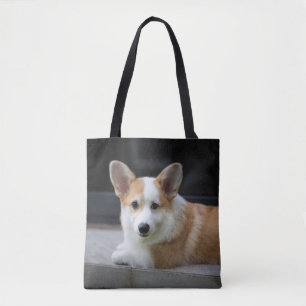 Cutest Baby Animals Relaxing Corgi Puppy Tote Bag