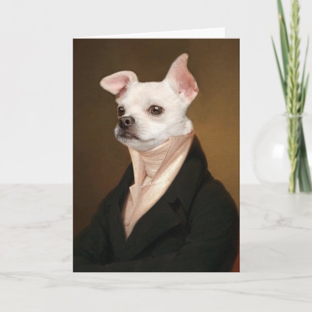 Cutest Baby Animals | Royal Chihuahua Portrait Card (Front)