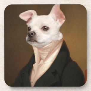 Cutest Baby Animals   Royal Chihuahua Portrait Coaster