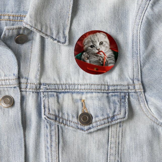 Cutest Baby Animals | Scottish Fold Kitten 6 Cm Round Badge (In Situ)