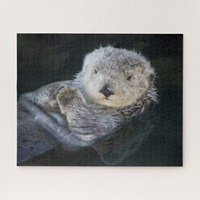 Cutest Baby Animals | Sea Otter Floating Jigsaw Puzzle (Horizontal)