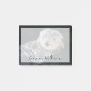 Cutest Baby Animals Sea Otter Floating Post-it Notes