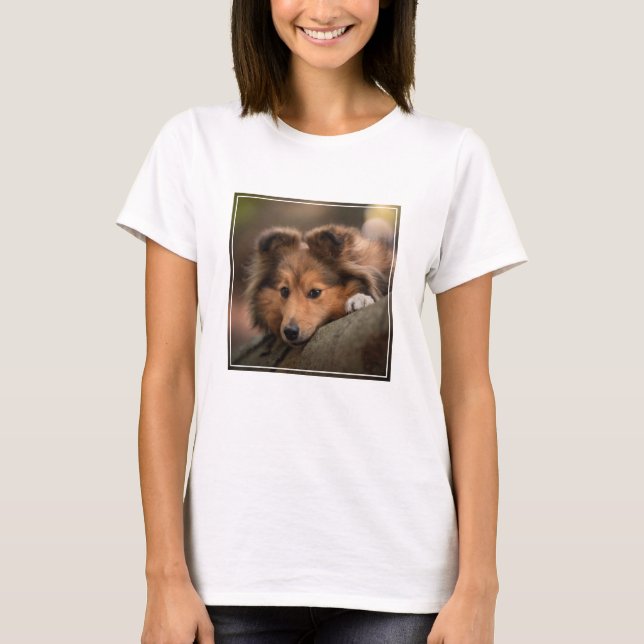 Cutest Baby Animals | Shetland Sheepdog Puppy T-Shirt (Front)