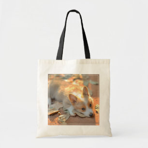 Cutest Baby Animals   Shy Corgi Tote Bag