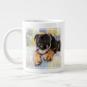 Cutest Baby Animals   Shy Old English Bulldog Large Coffee Mug