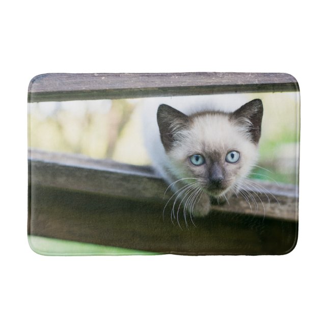 Cutest Baby Animals | Siamese Kitten 2 Bath Mat (Front)