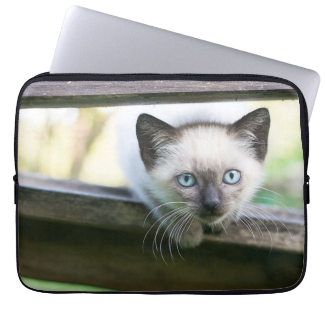 Cutest Baby Animals | Siamese Kitten 2 Laptop Sleeve (Front)