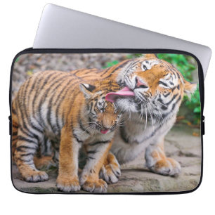Cutest Baby Animals   Siberian Tiger Family Laptop Sleeve