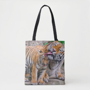 Cutest Baby Animals   Siberian Tiger Family Tote Bag