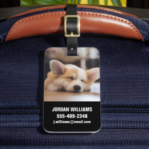 Cutest Baby Animals Sleepy Corgi Luggage Tag