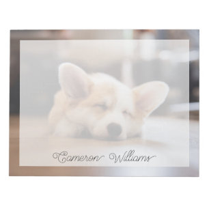 Cutest Baby Animals Sleepy Corgi Notepad