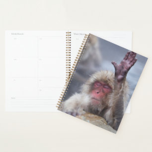 Cutest Baby Animals Snow Monkey Face Planner