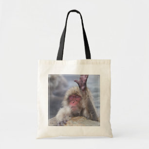 Cutest Baby Animals Snow Monkey Face Tote Bag