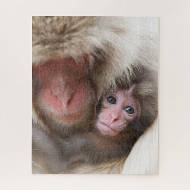 Cutest Baby Animals | Snow Monkey Jigsaw Puzzle (Vertical)