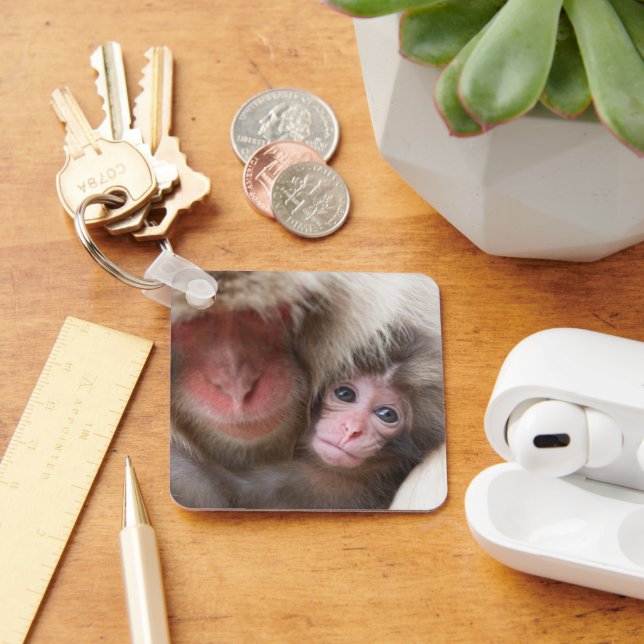 Cutest Baby Animals | Snow Monkey Key Ring (Desk)