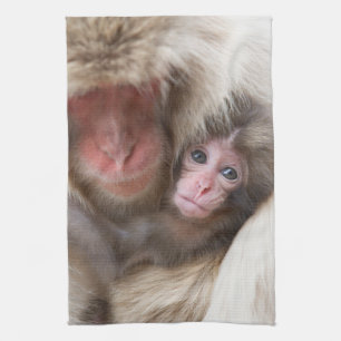 Cutest Baby Animals   Snow Monkey Tea Towel