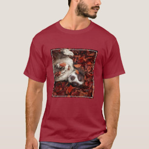 Cutest Baby Animals   Spaniel in Autumn Leaves T-Shirt