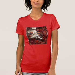 Cutest Baby Animals   Spaniel in Autumn Leaves T-Shirt