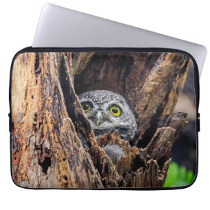 Cutest Baby Animals   Spotted Owlet Laptop Sleeve