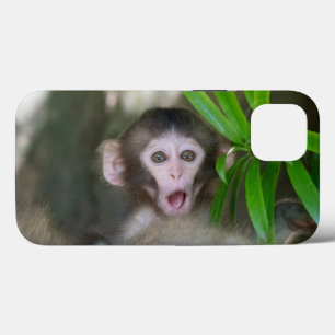 Cutest Baby Animals Surprised Snow Monkey iPhone 13 Case