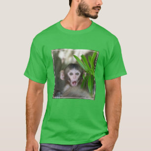 Cutest Baby Animals Surprised Snow Monkey T-Shirt