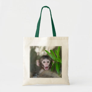 Cutest Baby Animals   Surprised Snow Monkey Tote Bag