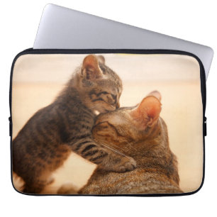 Cutest Baby Animals   Tabby Kitten Kiss Laptop Sleeve