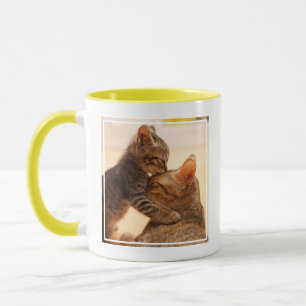 Cutest Baby Animals Tabby Kitten Kiss Mug
