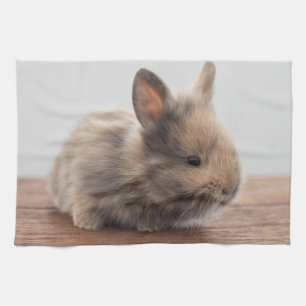 Cutest Baby Animals Tiny Baby Bunny Tea Towel