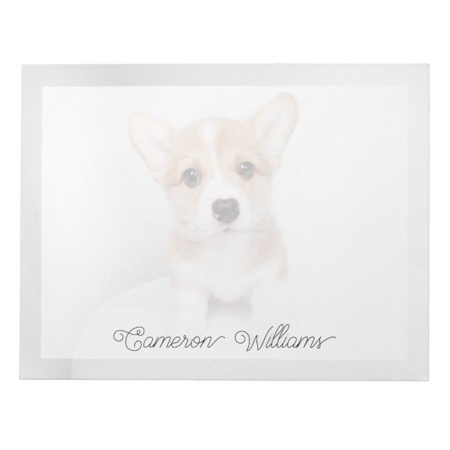 Cutest Baby Animals | Tiny Corgi Notepad (Front)