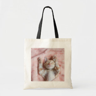 Cutest Baby Animals Tiny Orange Striped Kitten Tote Bag