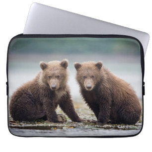 Cutest Baby Animals Two Bear Cubs Laptop Sleeve