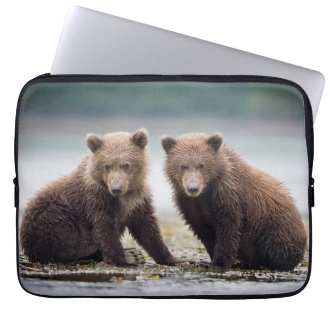 Cutest Baby Animals | Two Bear Cubs Laptop Sleeve (Front)