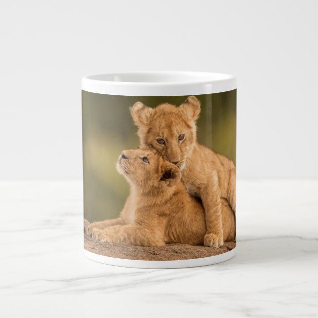 Cutest Baby Animals | Two Lion Cubs Large Coffee Mug (Front)