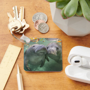 Cutest Baby Animals   Two Manatees Key Ring