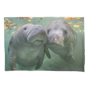 Cutest Baby Animals   Two Manatees Pillowcase